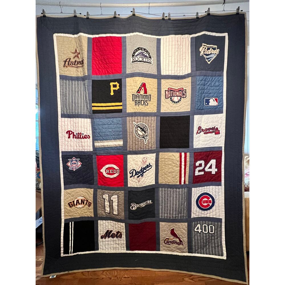 Pottery Barn PB Teen MLB Baseball Quilt Twin Reversible Bedspread Comforter - Picture 13 of 16